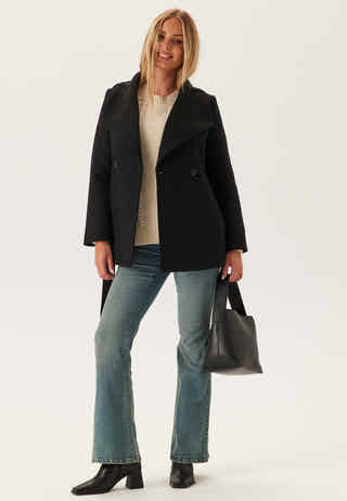 Short Wool Blend Coat