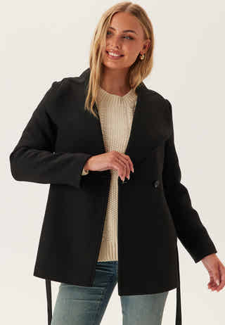 Short Wool Blend Coat