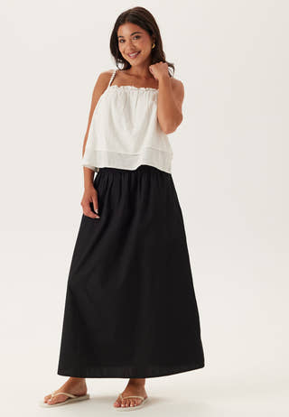 Smock Waist Maxi Skirt