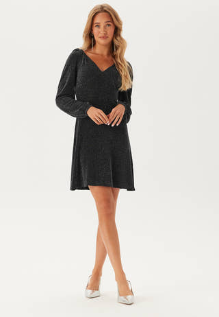 Sparkling Puff Sleeve Dress