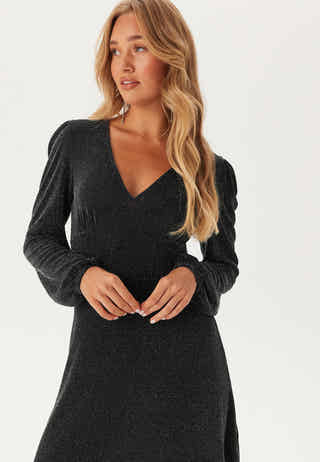 Sparkling Puff Sleeve Dress