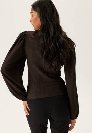 Square Neck Balloon Sleeve Top