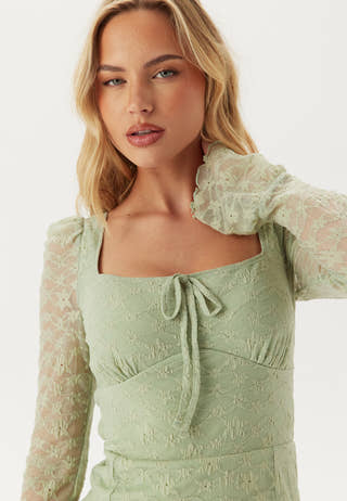 Square Neck Lace Dress