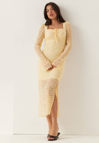 Square Neck Lace Dress