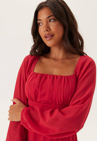 Square Neck L/S Georgette Dress