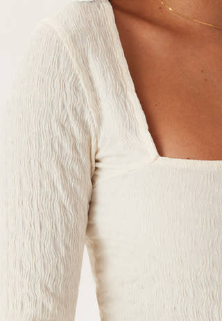 Square Neck Peplum Top