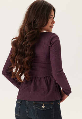 Square Neck Peplum Top