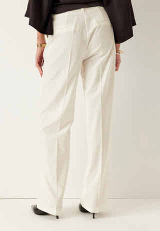 Straight High Waist Suit Trousers