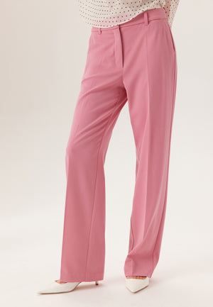 Straight High Waist Suit Trousers