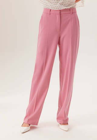 Straight High Waist Suit Trousers