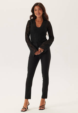 Stretchy Ankle Push-Up Trousers