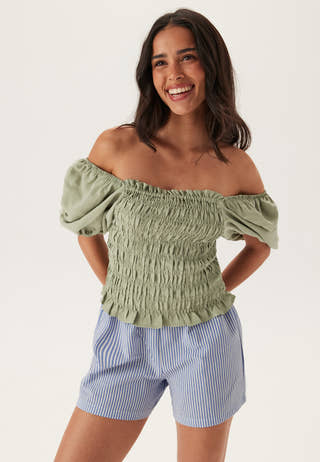 High Waist Striped Shorts