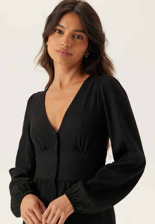 Structure Button Midi Dress