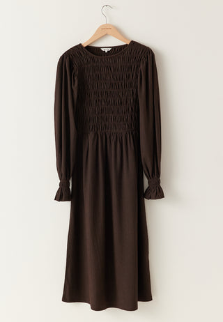 Structure Long Sleeve Midi Dress