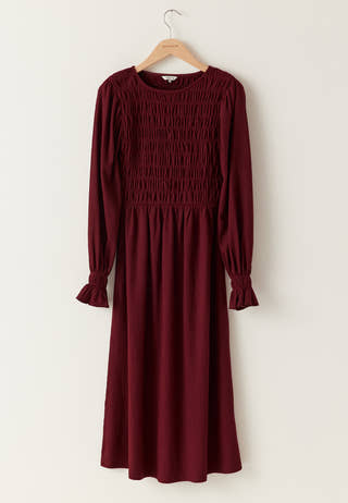 Structure Long Sleeve Midi Dress