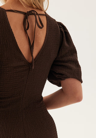 Structure Puff Sleeve Dress