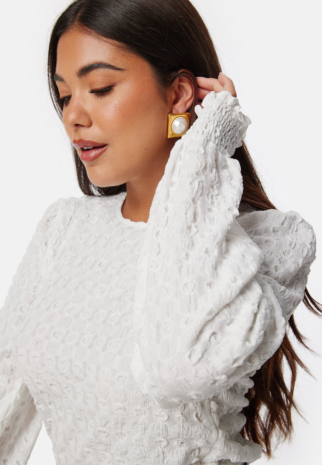 Structure Puff Sleeve Top – Bubbleroom