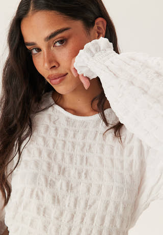 Structure Puff Sleeve Top