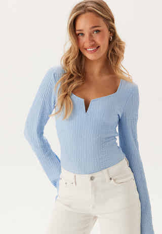 Structured V-Neck Top