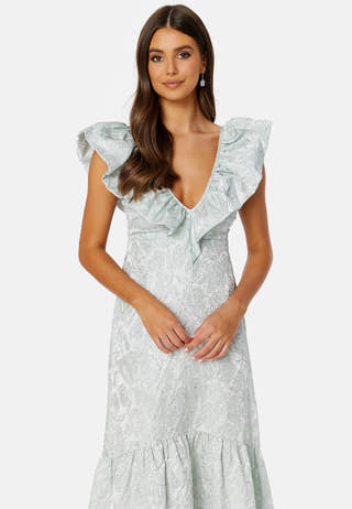 Summer Luxe Flounce Midi Dress