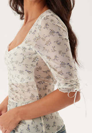 Sweetheart Mesh Top