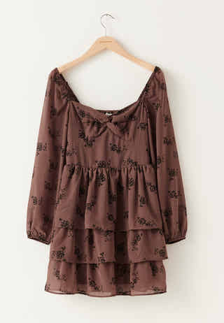 Twist Detail Flounce Dress