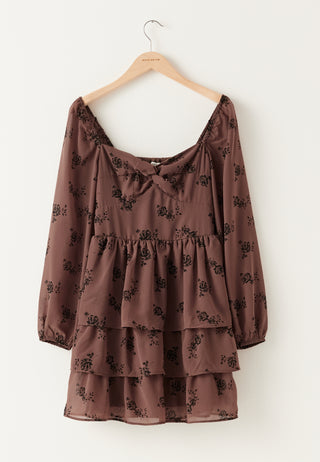 Twist Detail Flounce Dress