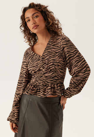 V-neck Button Blouse