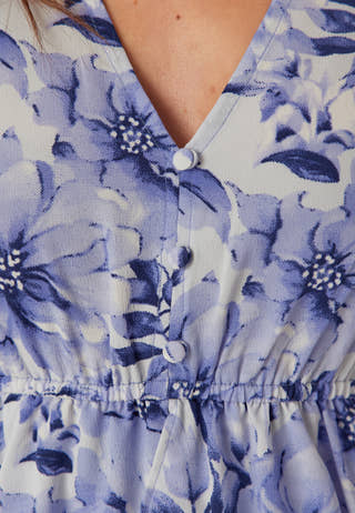 V-neck Flounce Maxi Dress