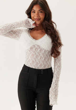 V-Neck Lace Top