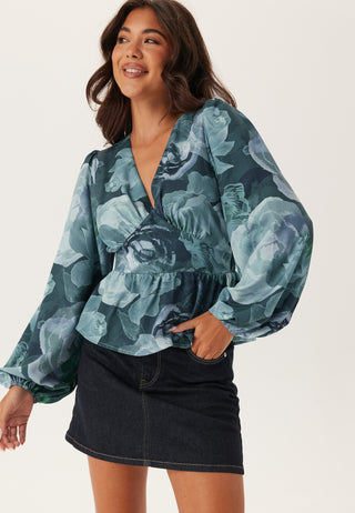 V-neck L/S Blouse