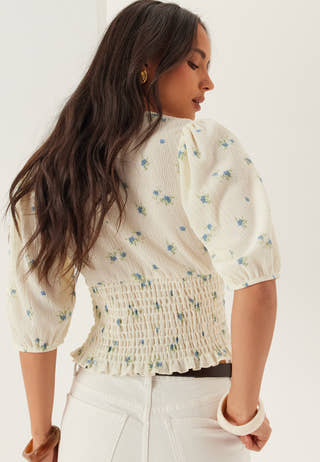 V-neck Smock Top