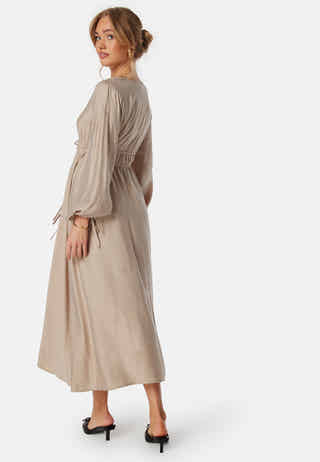 V-neck Strap L/S Dress