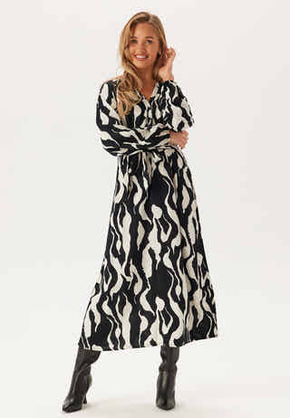 V-neck Viscose L/S Dress