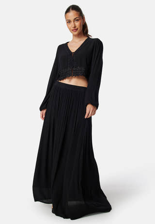 Viscose Crepe Maxi Skirt