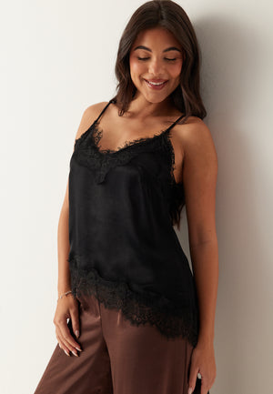 Viscose Satin Lace Singlet