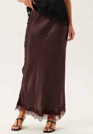 Viscose Satin Lace Skirt