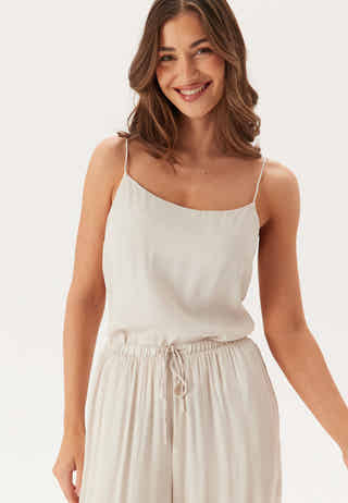 bubbleroom-viscose-satin-strap-tie-top-light-beige
