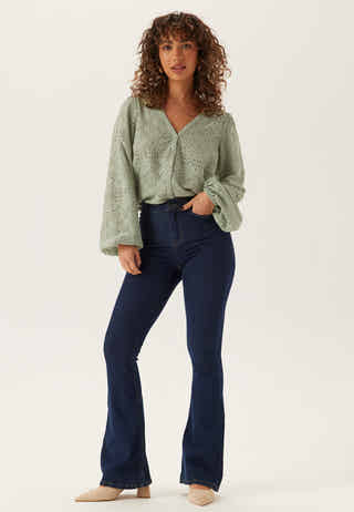 Volume Sleeve Button Blouse