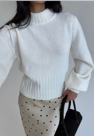 Volume Sleeve Knitted Sweater
