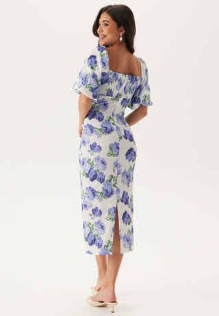 Volume Sleeve Midi Dress