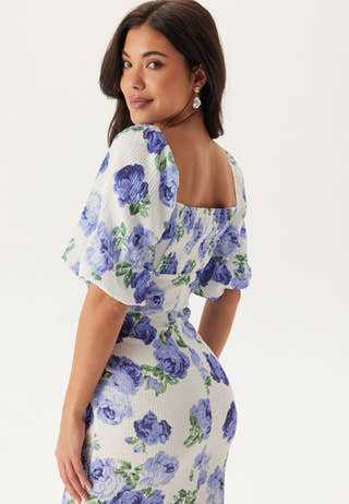 Volume Sleeve Midi Dress