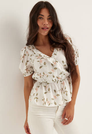Wrap Frill Blouse