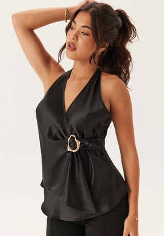 Wrap Gold Detail Blouse