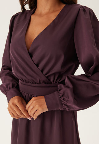 Wrap Satin Dress