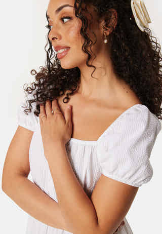 Puff Sleeve Cotton Dress