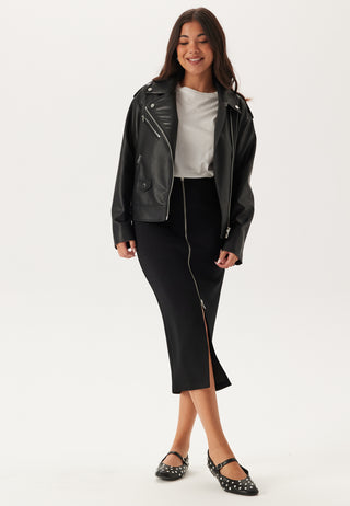 Zip Midi Skirt