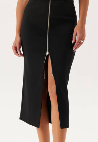Zip Midi Skirt