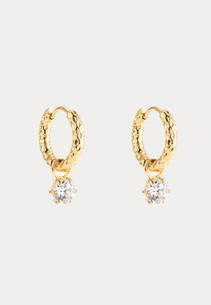 Como Hoop Earring Crystal