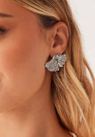 Feather Earring Steel
